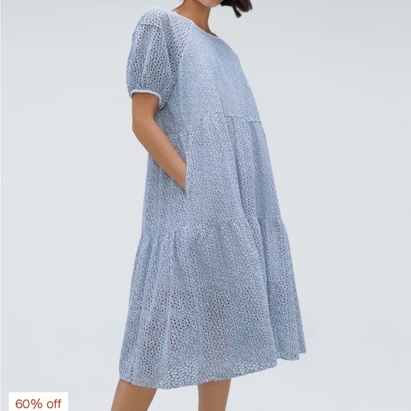 Everlane, The Tiered Eyelet Dress, Medium, NWOT - Picture 4 of 9